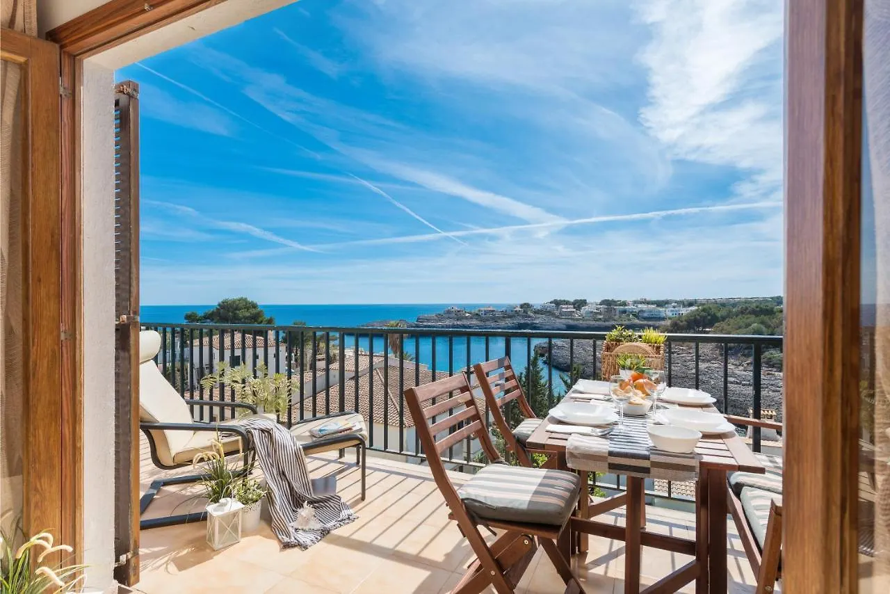 New! Apartment Harmonia, Front Sea View, Cala Marsal Beach 300M Portocolom
