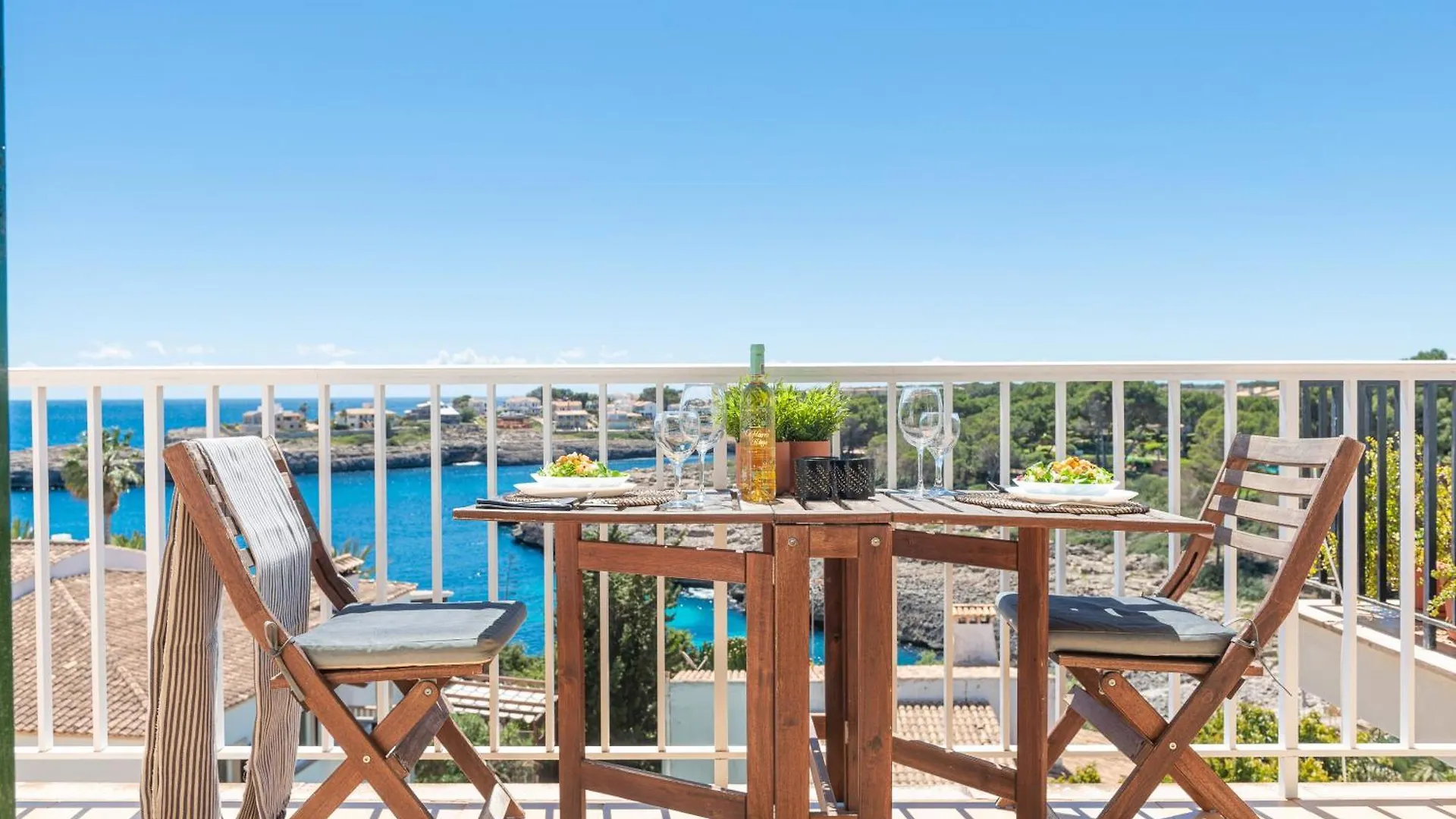 New! Apartment Harmonia, Front Sea View, Cala Marsal Beach 300M Portocolom  Spagna